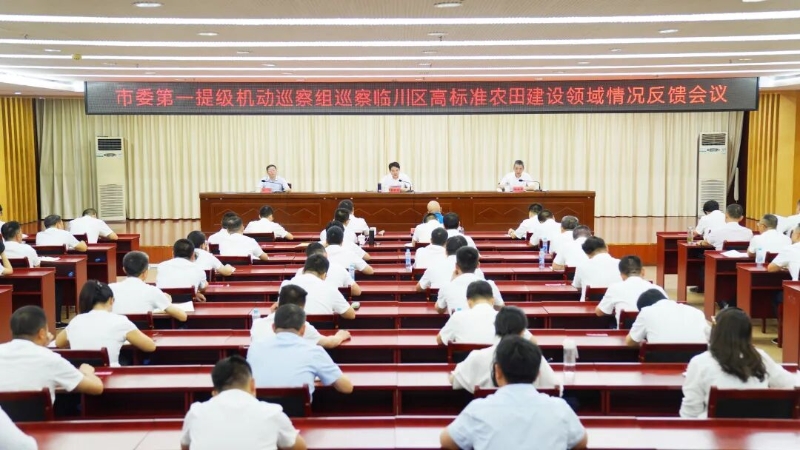 市委第一提级机动巡察组向临川区委反馈巡察高标准农田建设领域情况